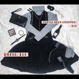Black mini cutout dress